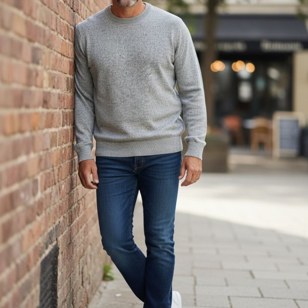 🌊 Bonobos Slim Crewneck Sweater Sea Green 100% Cotton Mens M